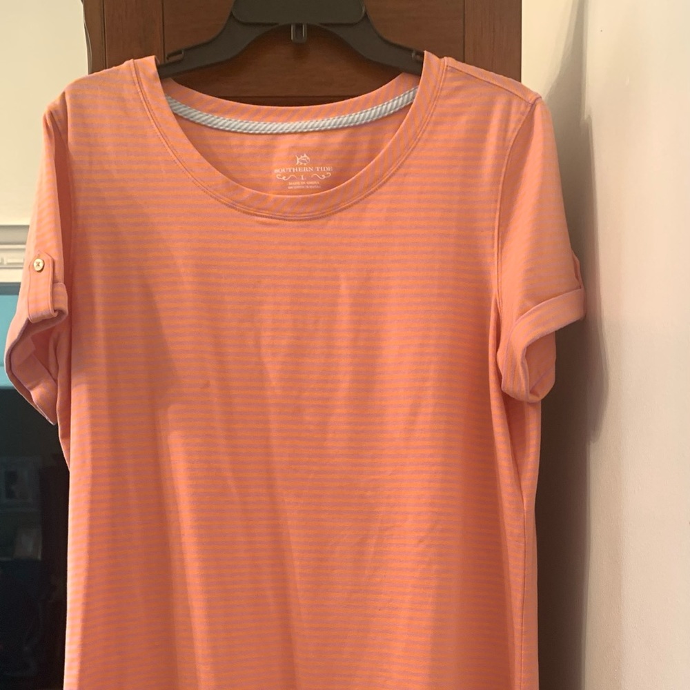 Peach Southern Tide tshirt dress.